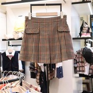 十九車童裝DAKS KIDS韓國代購童裝21秋女童時尚洋氣工字褶學院風格子半身裙