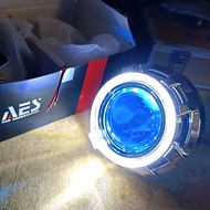 ไฟหน้า LED Laser Lens 55W 65W 75W ปรับปรุงรถ ไฟตกแต่ง ดวงตาของนางฟ้าและสัตว์ปีศาจ ไฟสว่าง APP ทำมือ