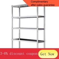 YQ62 Stainless Steel Storage Rack Kitchen Storage Rack Domestic Storage Rack Microwave Oven Rack Oven Rack Five-Layer Ba