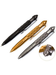 1入組多色不銹鋼筆，帶玻璃破碎器防滑手持武器筆，空投防御筆套件