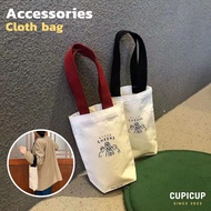 Yeti Glass Handle Minimalist Pattern Hanger Cloth Bag Cylindrical