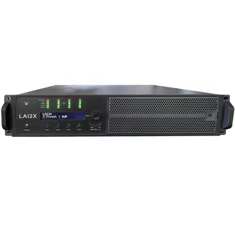 LA12X 4Channels Digital Power Amplifier with DSP 10000 Watts Class-D Amplifiers For Professional Aud