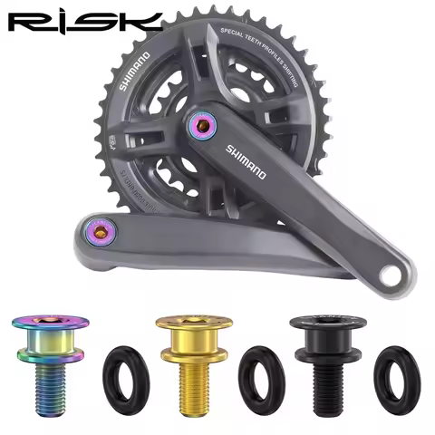 RISK Titanium Square Taper Bottom Bracket Bolts – M8x15mm For Folding Bike (Brompton Dahon 412) Cran