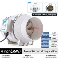 Exhaust Fan 4/5/6/8 Inch AC Duct Fan Household Exhaust Fan Ventilation Fan Bedroom Built-in Exhaust