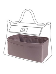 DGAZ Purse Organizer Fits for Her-mes Kelly 2424 Silk Satin Insert Bag Portable Cosmetic Inside Bag 