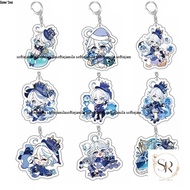 Game Genshin Impact Furina Focalors Furina de Fontaine Cosplay Keychain Acrylic Keyring Key Chain Pe