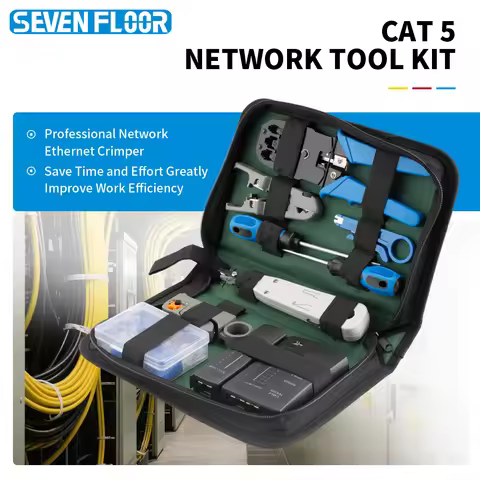 Cat5 RJ45 Crimping Tool Kit 8P6P4P Network Tester Krone Punch Down Tool Cable Strippers Screwdrivers