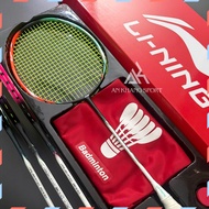 Lining Halbertec 7000 Badminton Racket Full Box, Pre-Stretched 11kg, Max 13kg (Includes 5 Accessorie