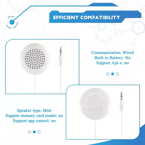 LDFH Mini White 3 5mm Pillow Speaker For iPhone iPod CD Radio MP3 Player GL