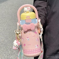 Water Cup Water Bottle Hellokitty Cute Thermos Cup High-Value School Messenger Cup Girls Dedicated S