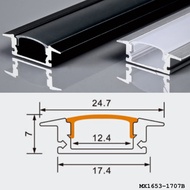 jiangjiangleAluminum Wire Light Strip LED Aluminum Strip - Model: 1707-1707B frameless easy to insta