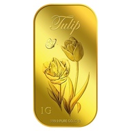 999.9 Pure Gold | 1g Tulip (Series 2) Gold Bar