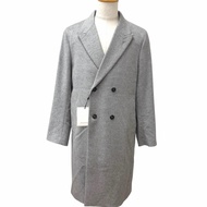 全新未使用商品 □ Mackintosh 25AW G252HI1192FLALB CRAWFORD 100% 羊絨 Loro Piana RAIN SYSTEM 雙排扣長款切斯特大衣 灰色 38 碼