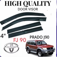 TOYOTA LANDCRUSRR FJ-80/ FJ-90/FJ-100 AG 4 INCH DOOR VISOR 100 % FIF MADE MALAYSIA