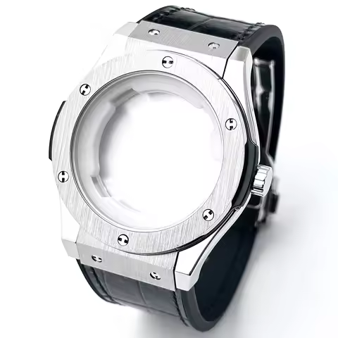 45mm No logo Round Watch Case Fit 32.8mm Dial For Hublot Classic Fusion Miyota 8200/8215 DG2813 Auto
