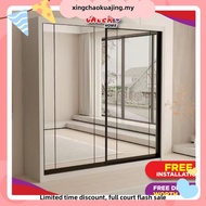[Free Delivery] Caler Home White Anti-jumping Sliding Door 8x8 Feet Wardrobe Bathroom Cabinet Bedroo