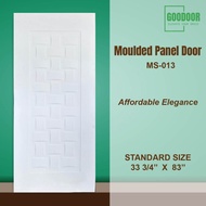 Goodoor MS013 Pintu Rumah Kayu Kulit Moulded Door 33 3/4 x 83 Inch White Primer Coated | Pintu Bilik