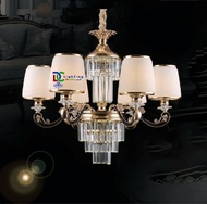[ ĐÈN CHÙM XINH ] Đèn chùm tân cổ điển ĐCX-5668*6 chính hãng lắp trang trí nhà hàng quán ăn