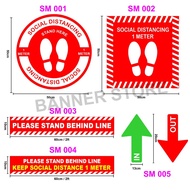 SOP FLOOR STICKER / SOCIAL DISTANCING FLOOR STICKER