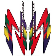 STIKER STRIPING LIS LES BODY STANDAR MOTOR HONDA TIGER 1997 & STRIPING TIGER 1997 STANDAR FULL SET