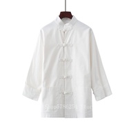 BBKung Fu Uniform Traditional Chinese Clothing for Men Wushu Tai Chi Bruce Lee Costume Hanfu Blouse 
