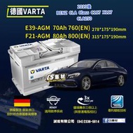 正品 CS車材-VARTA 華達電池 BENZ CLA CLASS CLA250 C117 X117 13年後 E39 