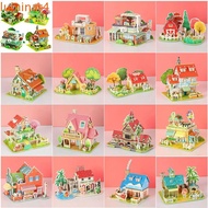 LUMINAR Building 3D Puzzle, 3D Puzzle Paper Jigsaw DIY House Model Puzzle, 3D Puzzle Handmade DIY As