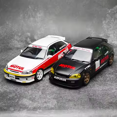 MOTORHELIX MH 1/18 Civic TYPE R（EK9 ) Motul Livery Alloy car model sports car static decoration coll