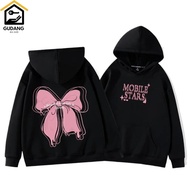Hoodie Hooded Ribbon Motif MOBILE STARS Women Spring Autumn Harajuku Hoodie Loose Oversize SML XL 2X