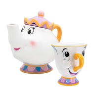 【Paladone UK】Disney 迪士尼 美女與野獸 茶壺太太茶壺阿齊杯子 陶瓷造型杯壺組