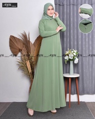 gamis jersey korea import iner jersey gamis polos bahan tebal dan lembut