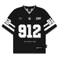 3 Number Black 912 / Jersey Vintage Oversize Rugby Retro Streetwear Y2K Boxy Oversized Jersey