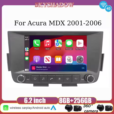 For Acura MDX 2001 2002-2006 Navigation Android 14 Car Radio Wireless CarPlay Head Unit Screen Stere