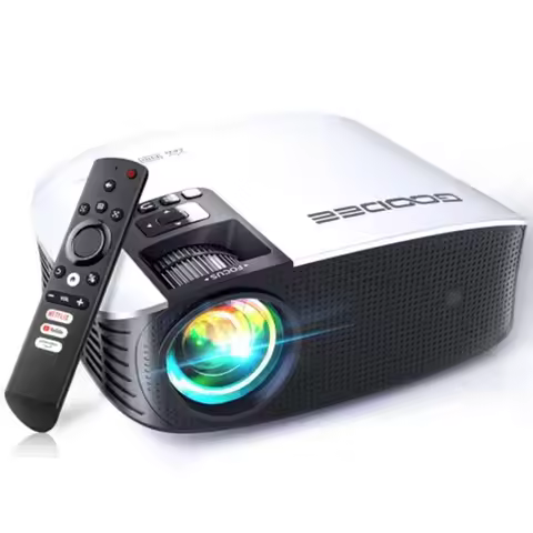 Smart 4K Projector with 5G WIFI and Bluetooth Built-in Apps Dolby Audio 800ANSI Outdoor Projector fo