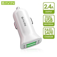 BAVIN PC253 2.4A Fast & Universal USB Car Charger w/ Dual USB Port