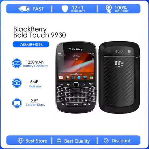 Blackberry 9930 Refurbished Original Unlocked Blackberry 9930 bold Qwerty keypad 2G/3G network 2.8" 