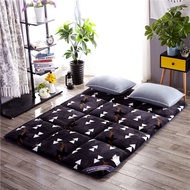 Thicken Feather Velvet Mattress Foldable Tatami Single Double Mattresses Cotton Cover King Queen Size