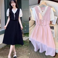 Bigsize Fashion Set Party Dresses Cool Cotton Fabric 50 - 90Kg Pretty Fat Dress Shop - A.1158