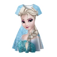 Elsa Princess Dress Summer Clothing Frozen Crowned King Girl Dress Kids Clothes for Children' s C