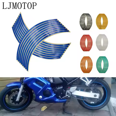 Motorcycle Wheel Sticker Motocross Reflective Decals Rim Tape Strip For Honda CB650R 125R CBR900RR C