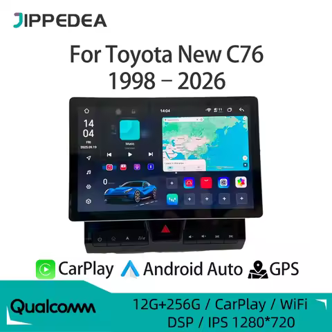 Car radio For Toyota New C76 1998–2026 Carplay Auto Android 14.0 4G LTE 360 Camera IPS Car DVD Playe