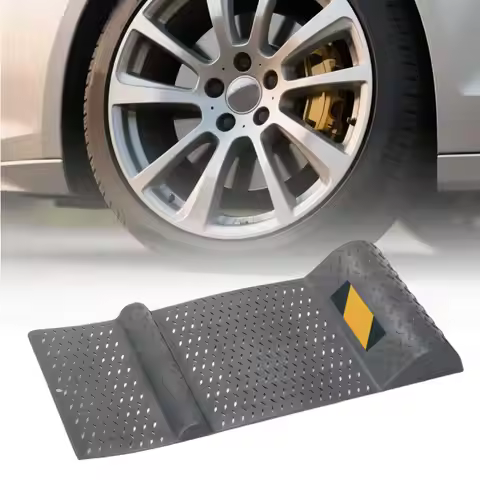 Non-Slip Parking Stopper Garage Mat Auto Wheel Chock Positioning Stopper Pads Garage Parking Aid Aut