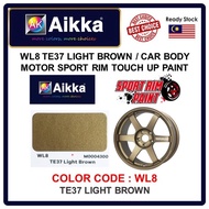 AIKKA PAINT/ WL8* / TE 37 LIGHT BROWN / CAR & MOTOR SPORT RIM TOUCH UP PAINT/ AEROSOL SPRAY TIN / WA