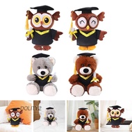 [Dolity2] Graduation Stuffed Animal Toy with Gown Cap for Graduation