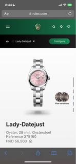 Rolex Lady Datejust 28mm m279160-0002 pink 粉紅 全新 2023年12月底購入