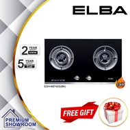 ELBA Built in Glass Hob / 2 Burner Gas Stove 5.0kW / Safety Valve / EGH-K8742G(BK) / EGH-N8822G(BK) 