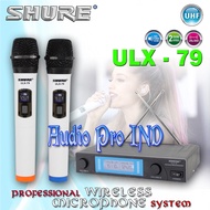 Mic Wireless ULX 79 / Microphone Double Wireless SHURE ULX - 79 / Mic Pegang ULX-79 Putih Mic Shure