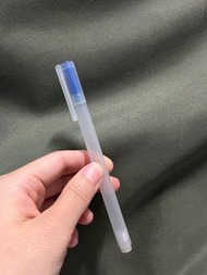 MUJI無印良品自由換芯附蓋膠墨筆藍色0.38