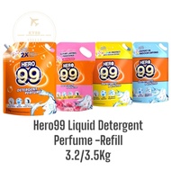 Hero 99 Laundry Detergent Perfume-3.2/3.5Kg-Refill#Value pack #Cloth#laundry#liquid#Detergent#sabun