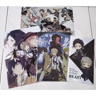 Official Bungo Stray Dogs Clear File 4PCS SET Anime Merch 文豪野犬 Osamu Dazai Atsushi Nakajima Ryuunosu